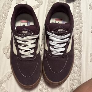 VANS Kyle Walker Men's Skateboarding Shoes Maroon Suede Sneakers Size 7